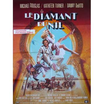 LE DIAMANT DU NIL Affiche de film - 120x160 cm. - 1985 - Michael Douglas, Kathleen Turner, Lewis Teague