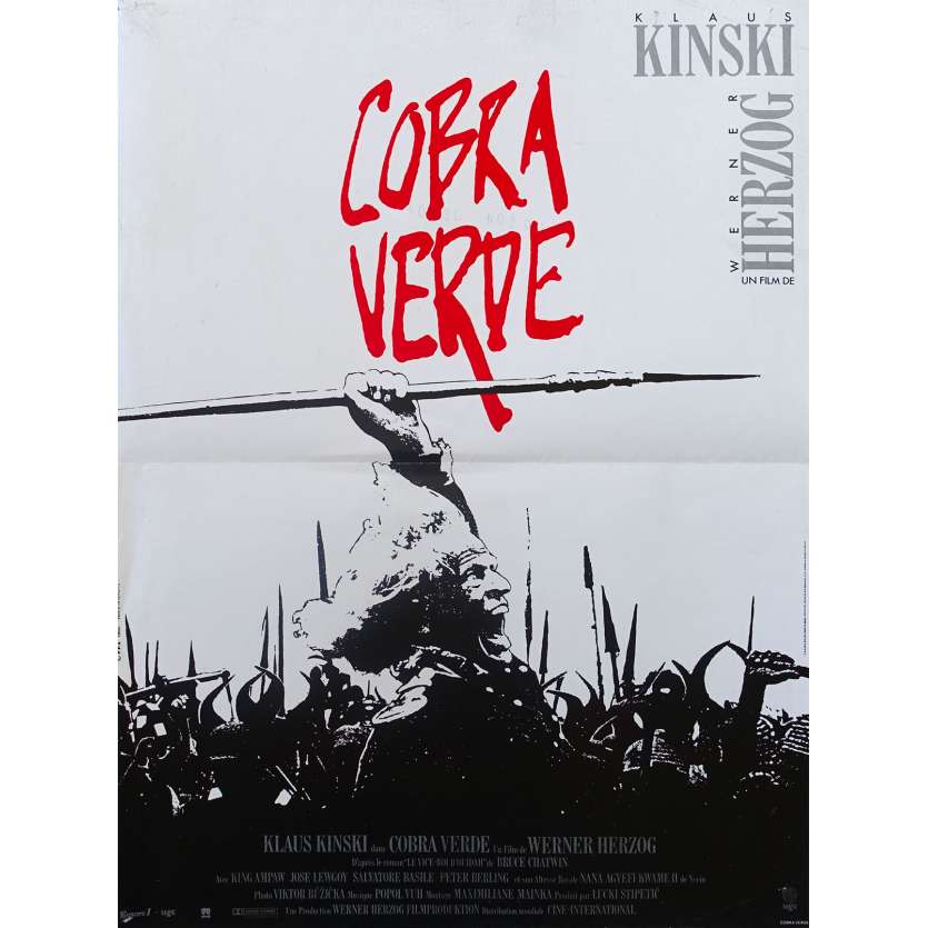 COBRA VERDE Affiche de film  - 40x60 cm. - 1987 - Klaus Kinski, Werner Herzog