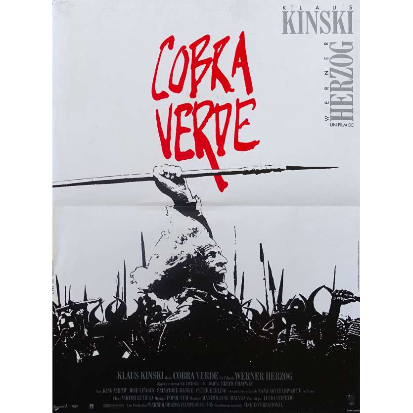 COBRA VERDE Original Movie Poster - 15x21 in. - 1987 - Werner Herzog, Klaus Kinski