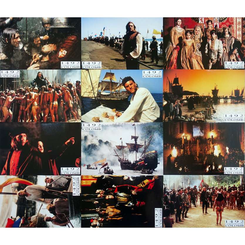 1492 - CHRISTOPHE COLOMB Photos de film x12 - 21x30 cm. - 1992 - Gérard Depardieu, Ridley Scott