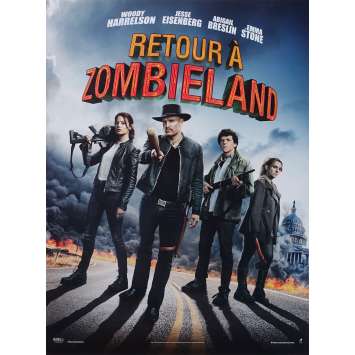 RETOUR A ZOMBIELAND Affiche de film - 40x60 cm. - 2019 - Woody Harrelson, Ruben Fleischer