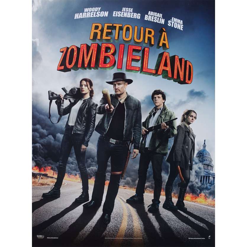 ZOMBIELAND : DOUBLE TAP Original Movie Poster - 15x21 in. - 2019 - Ruben Fleischer, Woody Harrelson