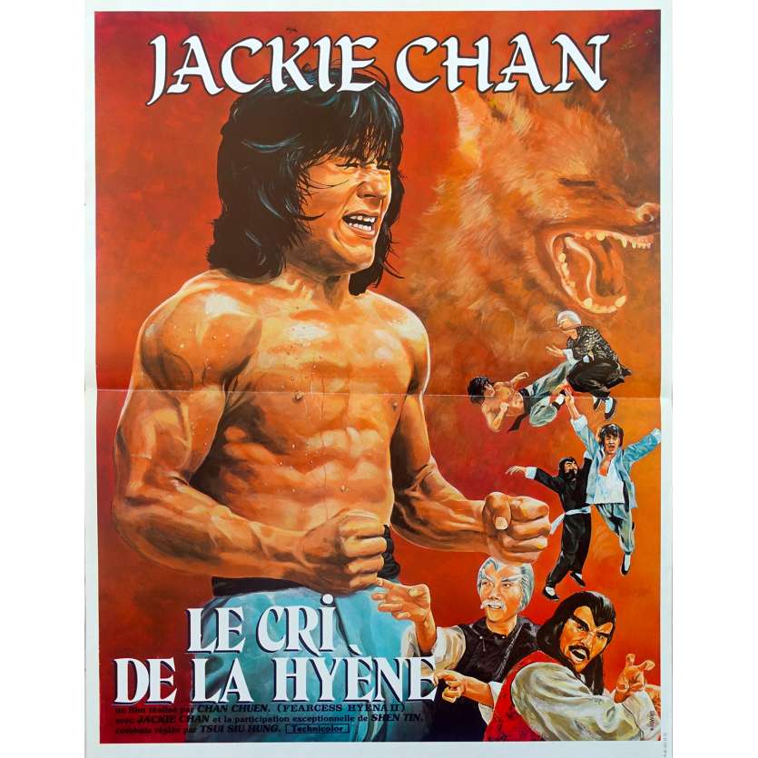 LE CRI DE LA HYENE Affiche de film 40x60 cm -  1983 - Jackie Chan, Chuan Chen
