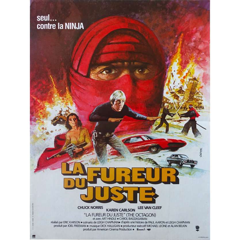 LA FUREUR DU JUSTE Affiche de film  - 40x60 cm. - 1980 - Chuck Norris, Eric Karson