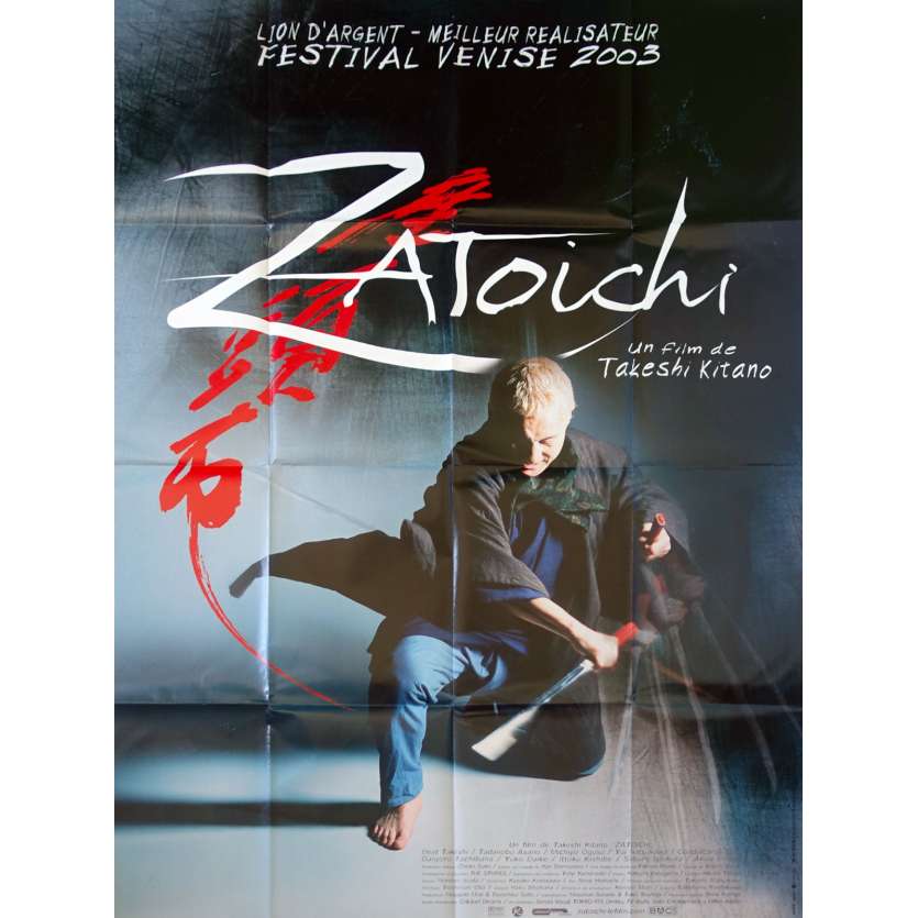 ZATOICHI Affiche de film  - 120x160 cm. - 2003 - Tadanobu Asano, Takeshi Kitano
