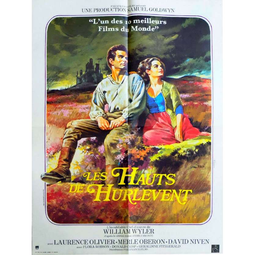 LES HAUTS DE HURLEVENTS Affiche de film  60x80 - R1970 - Laurence Olivier, William Wyler