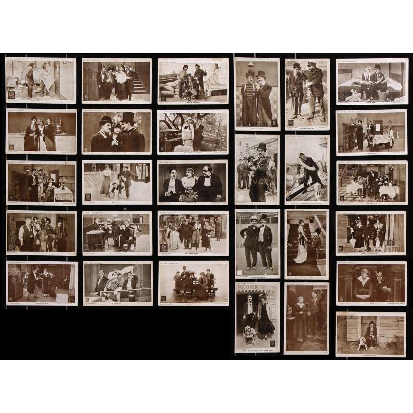 CHARLIE CHAPLIN RED LETTER  Vintage Postcards lot x29 - 4x6 in. - 1917 - Charles Chaplin, Charlot