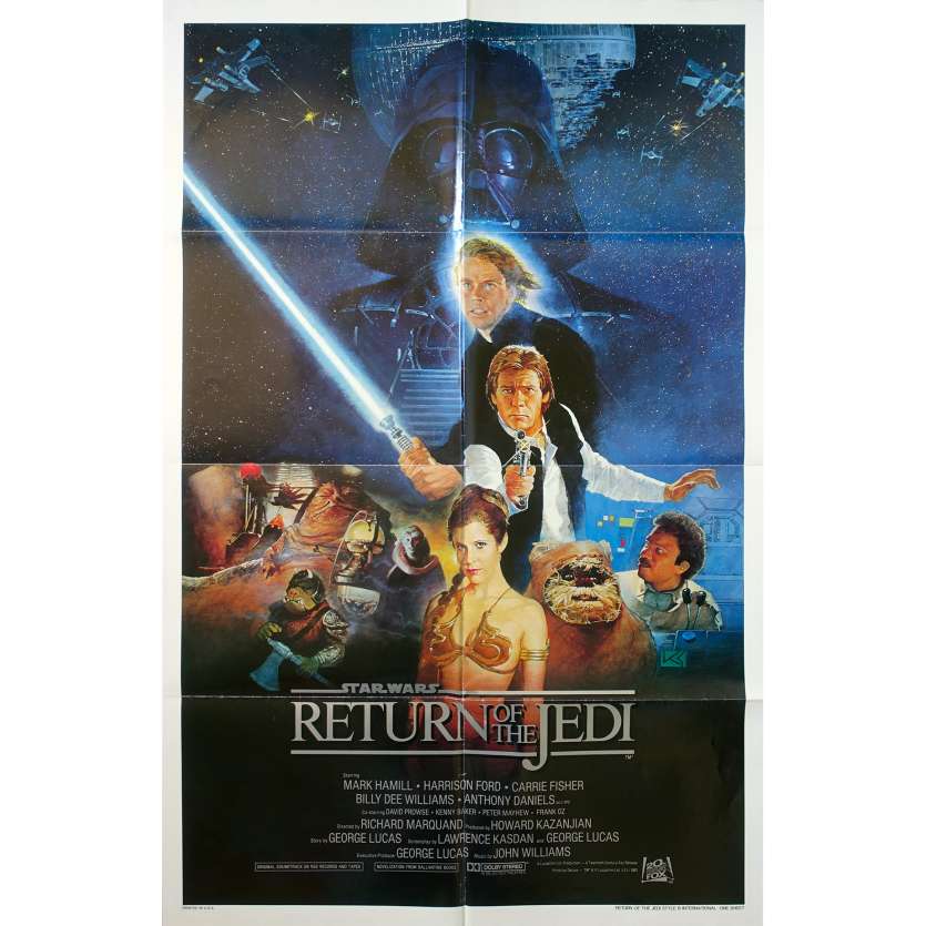 STAR WARS - LE RETOUR DU JEDI Affiche de film Int'l Version - 69x104 cm. - 1983 - Harrison Ford, Richard Marquand