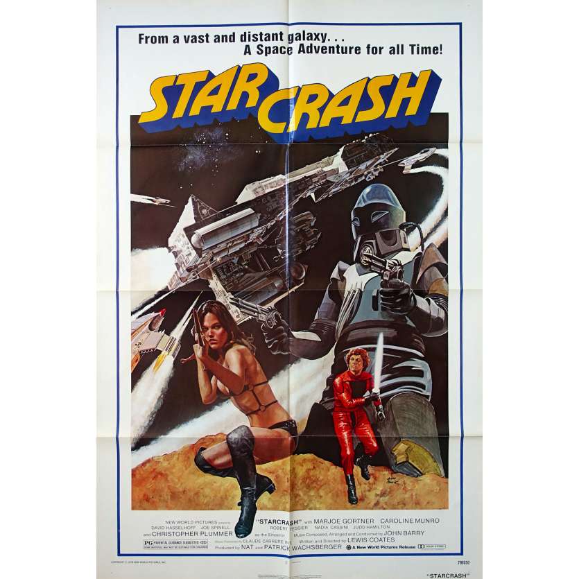 STARCRASH Original Movie Poster  - 27x40 in. - 1978 - Luigi Cozzi, Caroline Munro