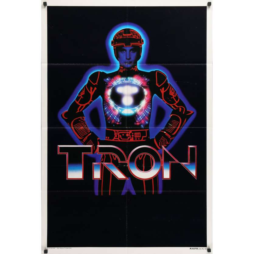 TRON Affiche de film - 70x102 cm. - 1982 - Jeff Bridges, Steven Lisberger