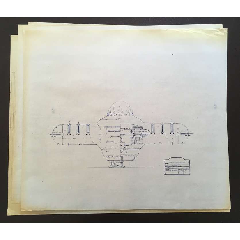 DUNE Lot de Blueprints - Vaisseau Harkonnen - 1982 - Kyle McLachlan, David Lynch