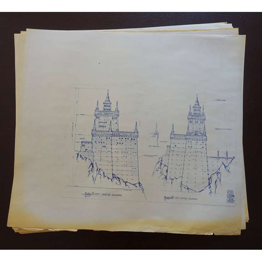 DUNE Lot de Blueprints - Caladan Castle - 1982 - Kyle McLachlan, David Lynch