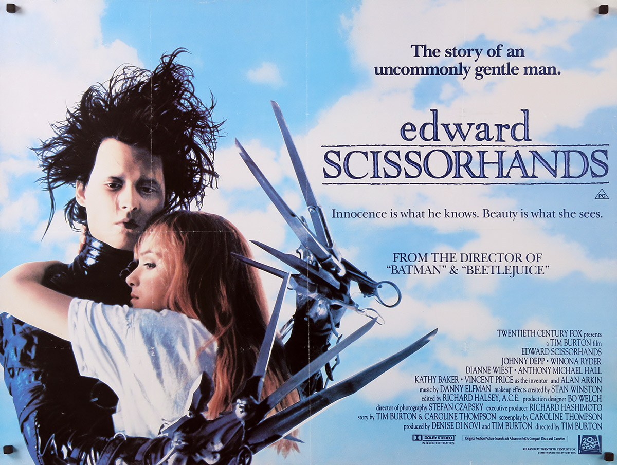 EDWARD SCISSORHANDS Movie Poster 30x40 in.