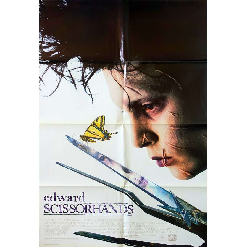 EDWARD SCISSORHANDS Movie Poster Style B - 27x40 in. - 1992 - Tim Burton, Johnny Depp
