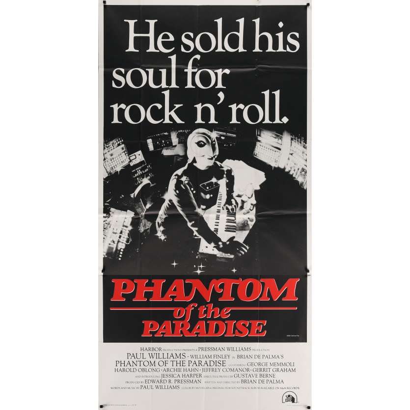 PHANTOM OF THE PARADISE Affiche de film - 104x206 cm. - 1974 - Paul Williams, Brian de Palma