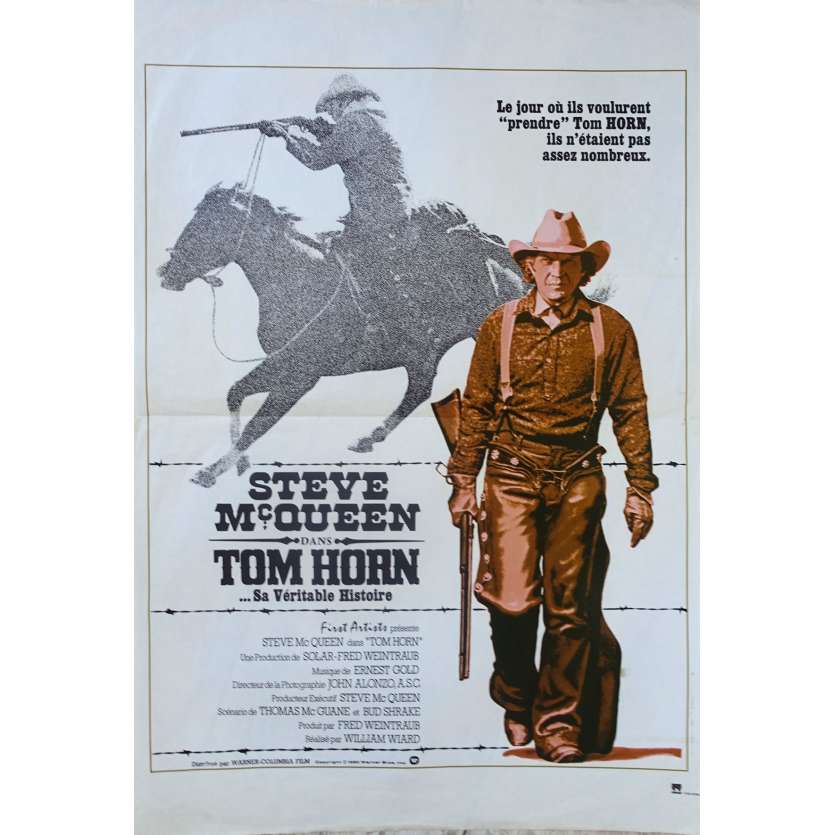 TOM HORN Original Movie Poster  - 15x21 in. - 1980 - William Wiard, Steve McQueen