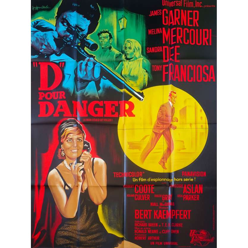 D POUR DANGER Affiche de film - 120x160 cm. - 1966 - James Garner, Ronald Neame