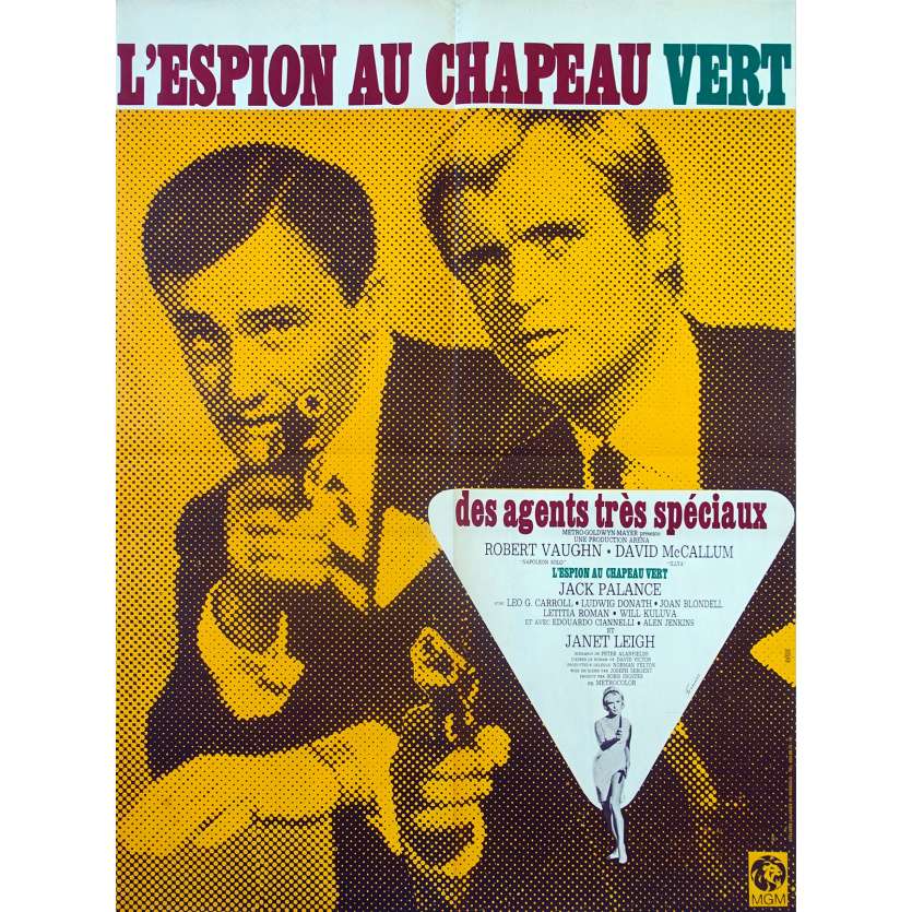 THE SPY IN THE GREEN HAT Original Movie Poster - 23x32 in. - 1967 - Joseph Sargent, Robert Vaughn