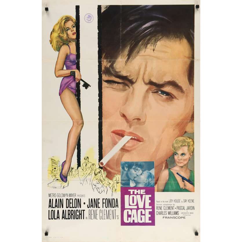 JOY HOUSE Original Movie Poster  - 27x40 in. - 1964 - René Clément, Alain Delon