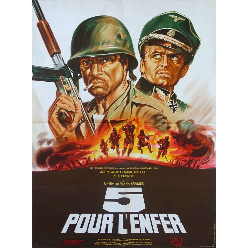 CINQ POUR L'ENFER Affiche de film - 60x80 cm. - 1969 - Klaus Kinski, Gianfranco Parolini