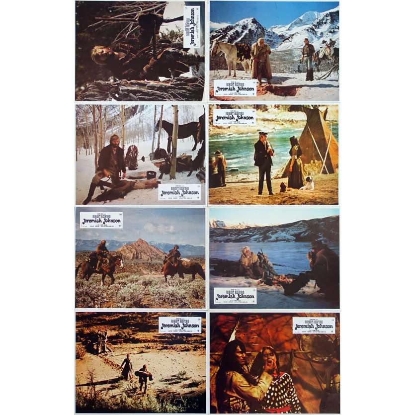 JEREMIAH JOHNSON Original Lobby Cards x8 - 9x12 in. - 1972 - Sidney Pollack, Robert Redford