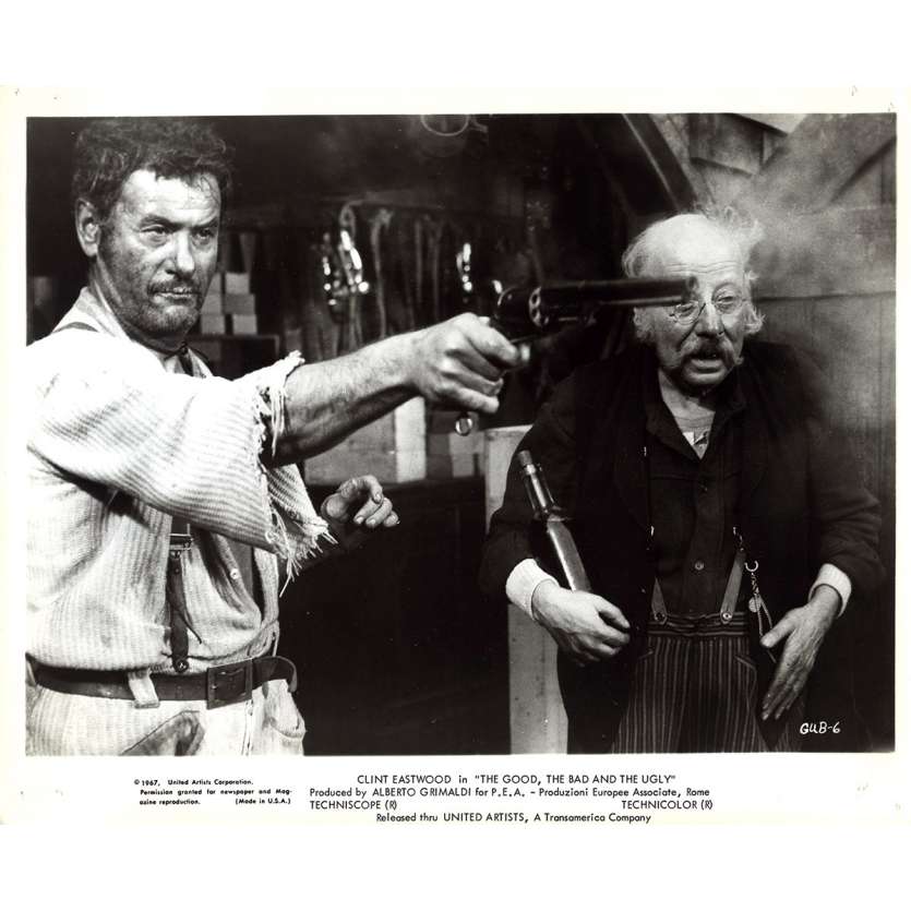 LE BON LA BRUTE ET LE TRUAND Photo de presse GUB-6 - 20x25 cm. - 1966 - Clint Eastwood, Sergio Leone