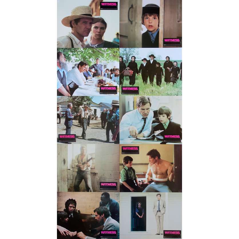 WITNESS Photos de film x10 - 21x30 cm. - 1985 - Harrison Ford, Peter Weir