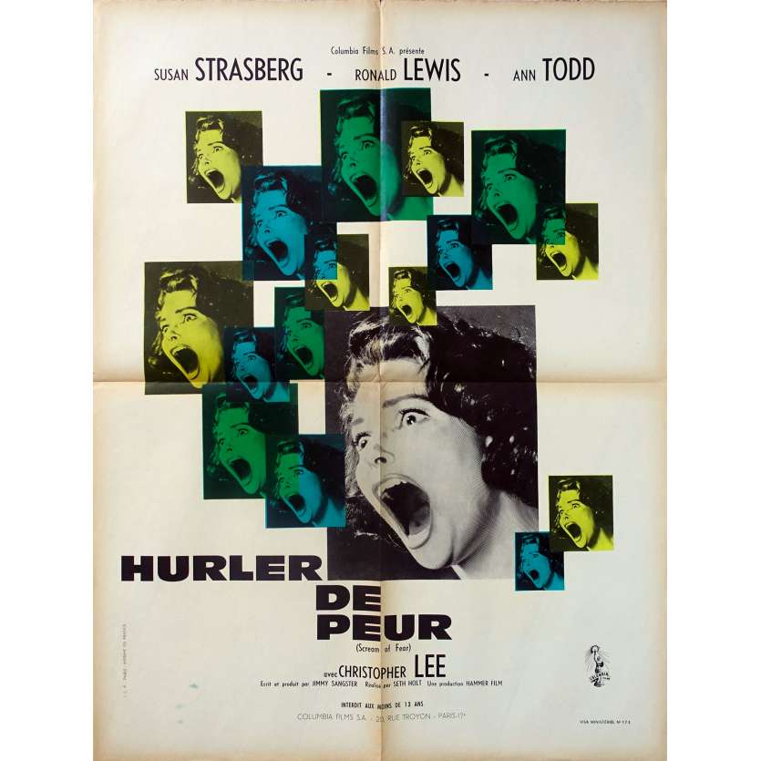 TASTE OF FEAR Original Movie Poster - 23x32 in. - 1961 - Seth Holt, Susan Strasberg