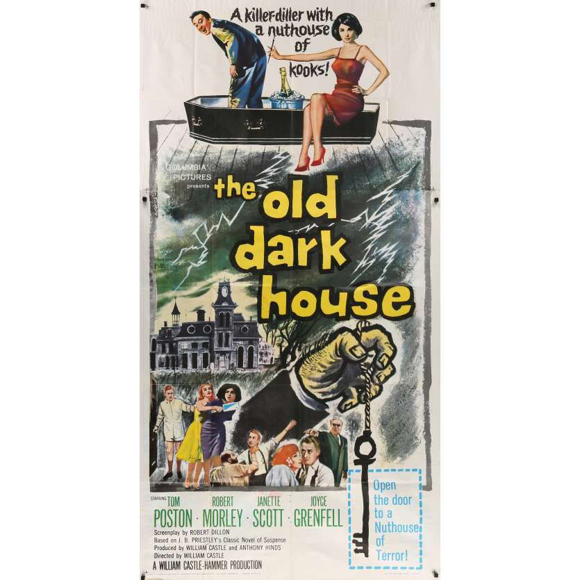 THE OLD DARK HOUSE Affiche de film - 104x206 cm. - 1963 - Anthony Hinds, William Castle