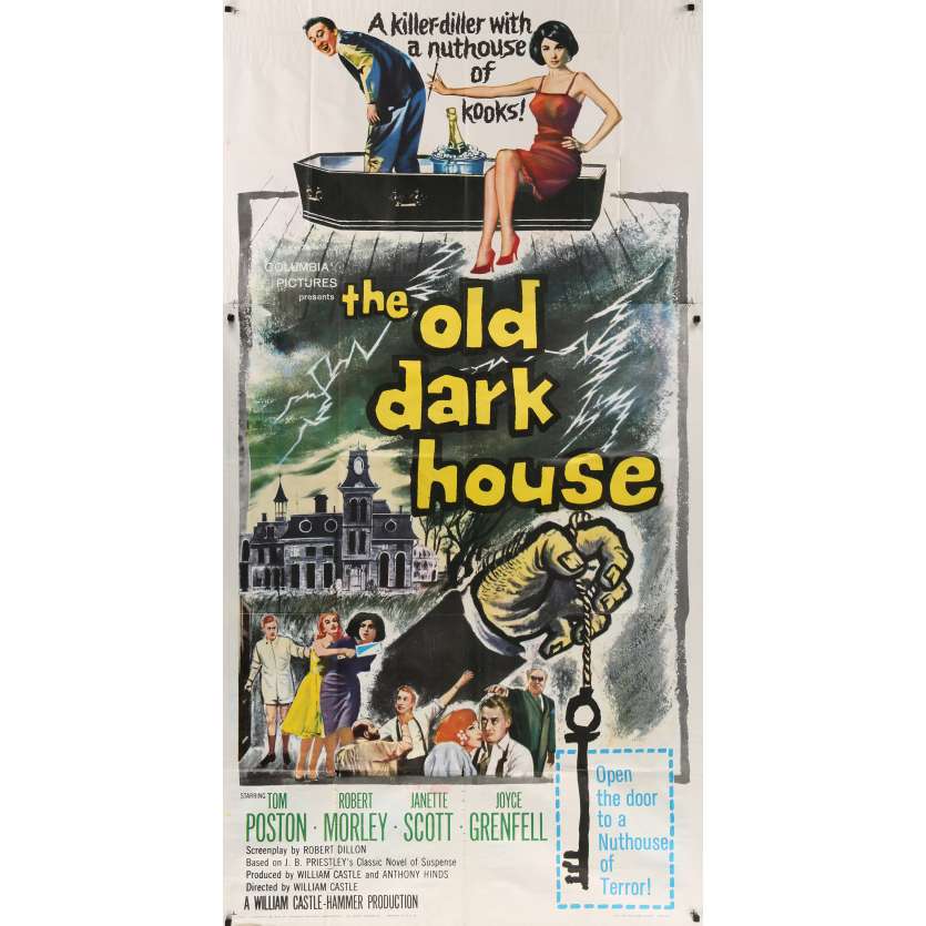THE OLD DARK HOUSE Original Movie Poster  - 41x81 in. - 1963 - William Castle, Anthony Hinds