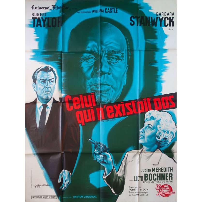 THE NIGHT WALKER Original Movie Poster  - 47x63 in. - 1964 - William Castle, Robert Taylor