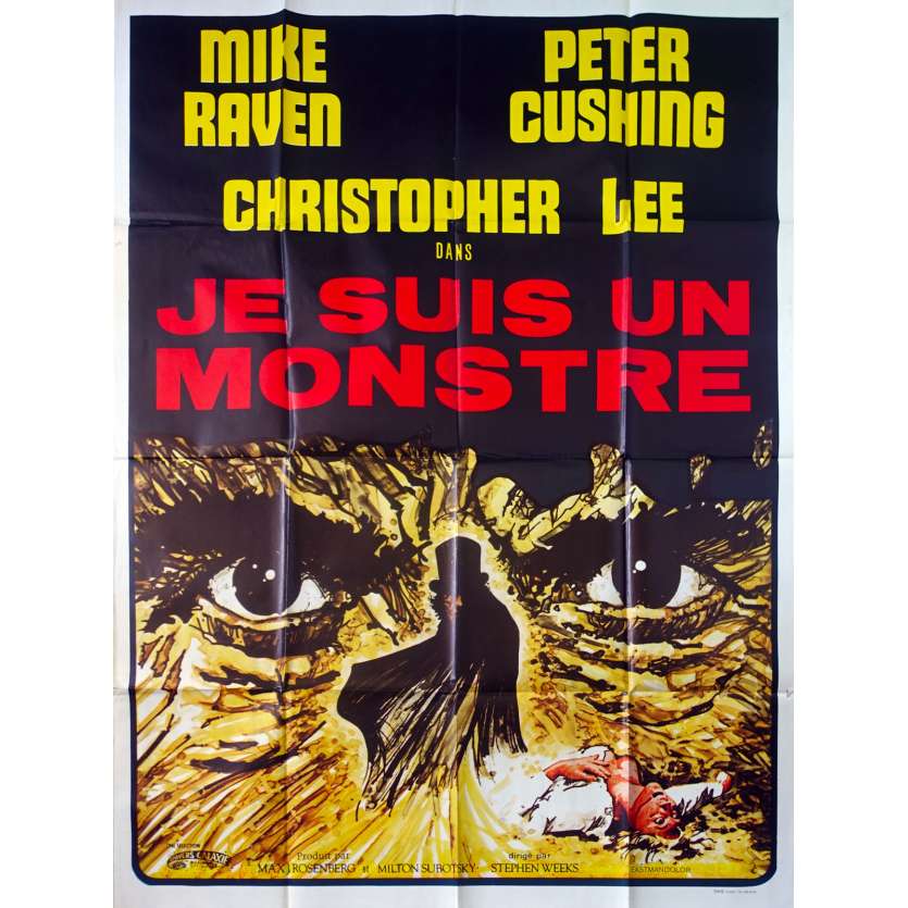 JE SUIS UN MONSTRE Affiche de film  - 120x160 cm. - 1971 - Christopher Lee, Peter Cushing, Stephen Weeks