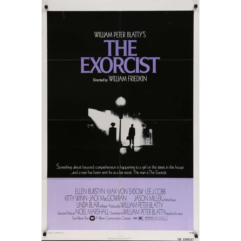 THE EXORCIST Original Movie Poster  - 27x41 in. - 1974 - William Friedkin, Max Von Sidow