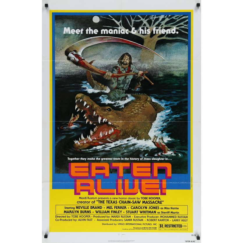 EATEN ALIVE Original Movie Poster  - 27x41 in. - 1976 - Tobe Hooper, Robert Kerman