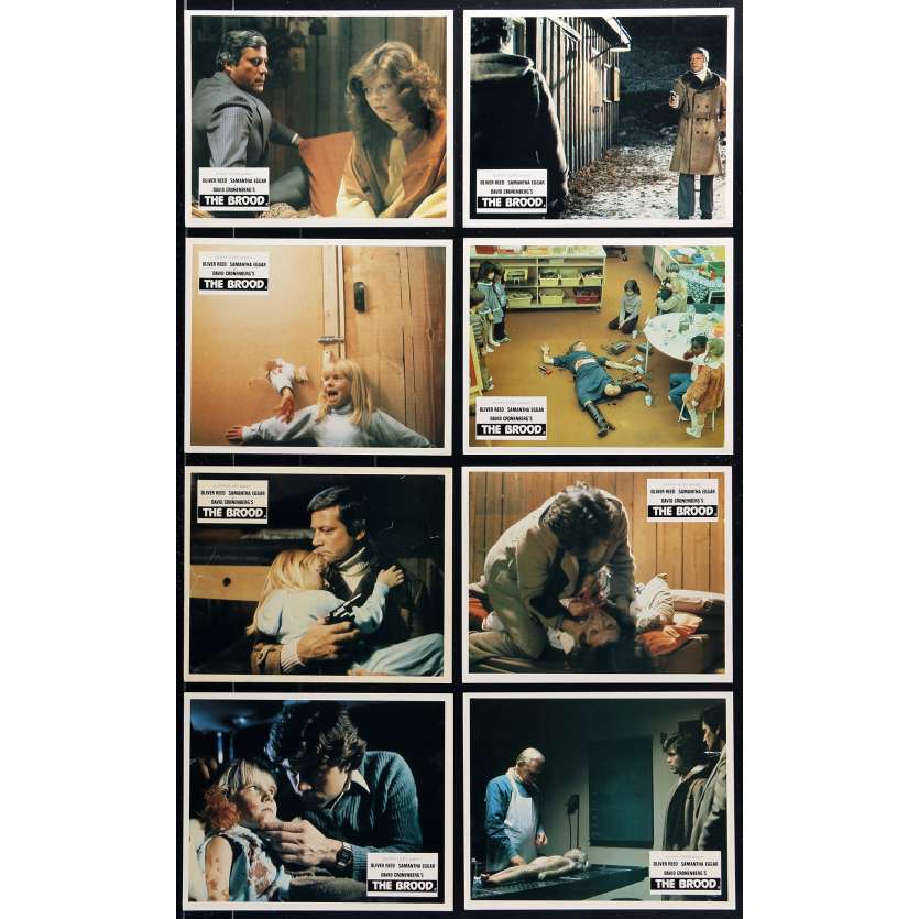 THE BROOD Original Lobby Cards x8 - 8x10 in. - 1979 - David Cronenberg, Samantha Eggar