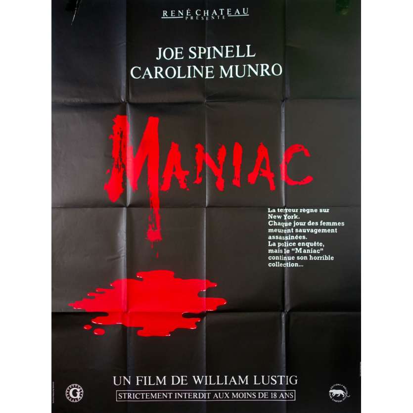 MANIAC Original Movie Poster - 47x63 in. - 1980 - William Lustig, Joe Spinell