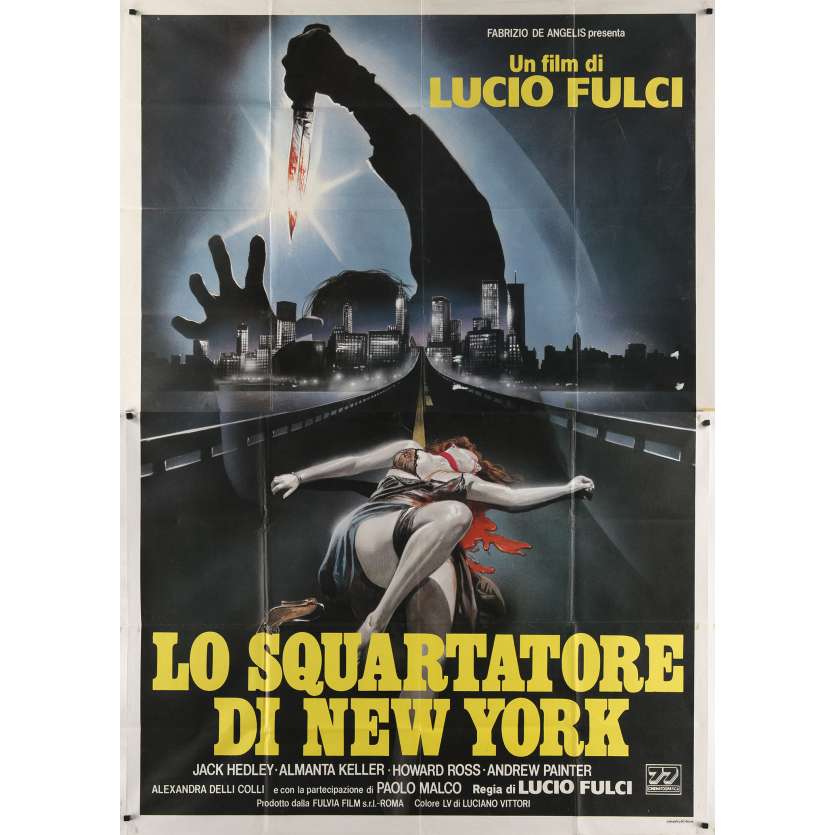 L'EVENTREUR DE NEW YORK Affiche de film - 100x140 cm. - 1982 - Jack Hedley, Lucio Fulci