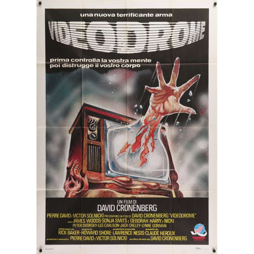 VIDEODROME Original Movie Poster - 39x55 in. - 1983 - David Cronenberg, James Woods