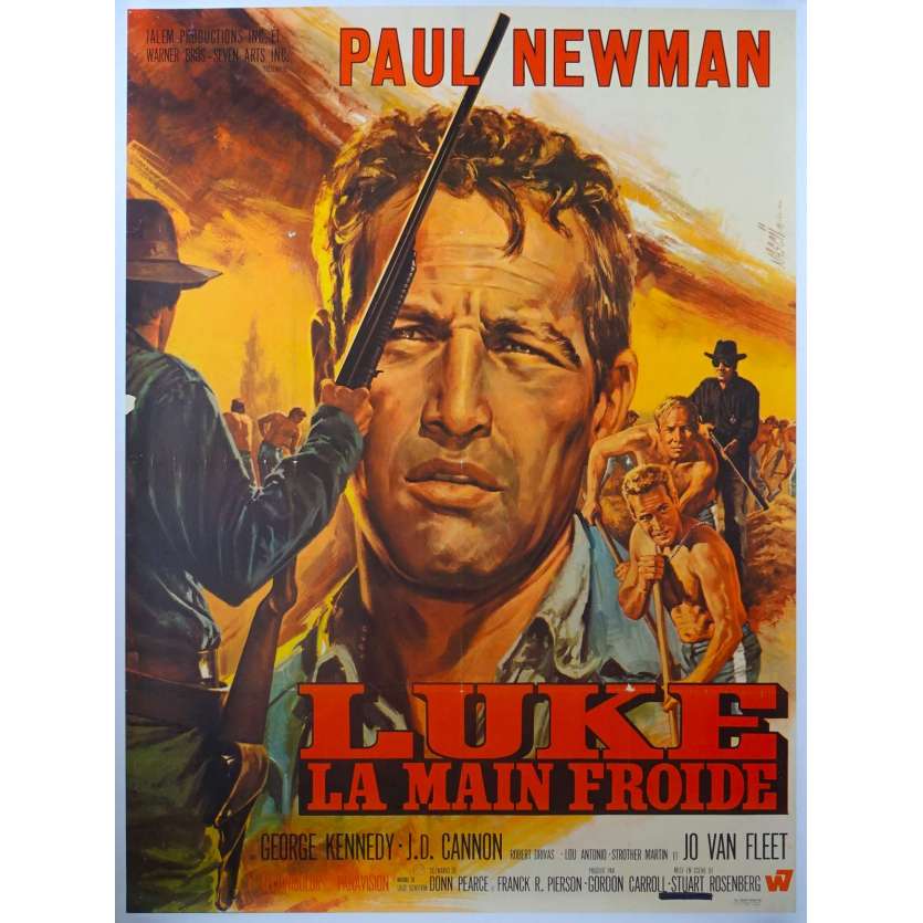 COOL HAND LUKE Original Movie Poster - 47x63 in. - 1967 - Stuart Rosenberg, Paul Newman