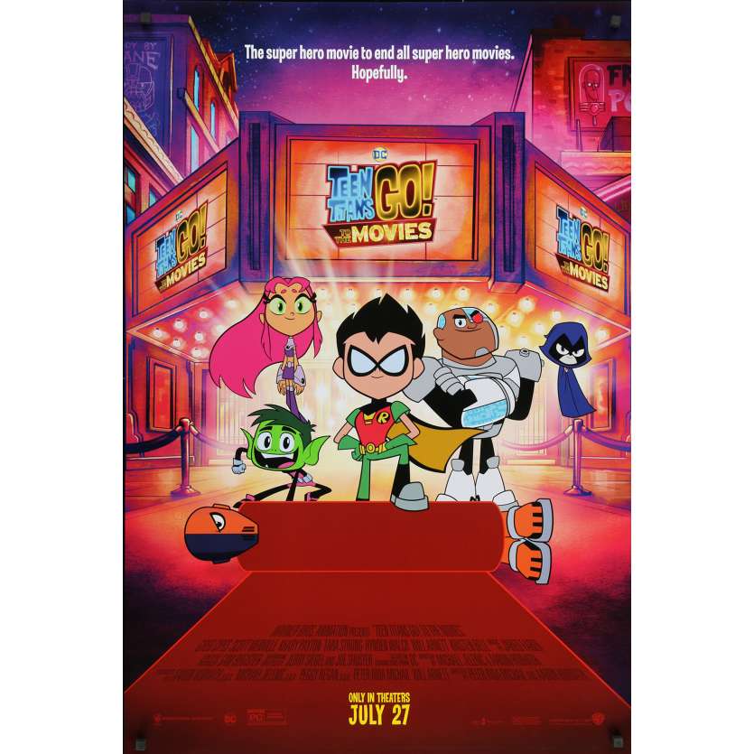 TEEN TITANS GO! TO THE MOVIES Original Movie Poster  - 27x40 in. - 2018 - Aaron Horvath, Greg Cipes