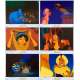 ALADDIN Original Lobby Cards x6 - 9x12 in. - 1992 - Walt Disney, Robin Williams