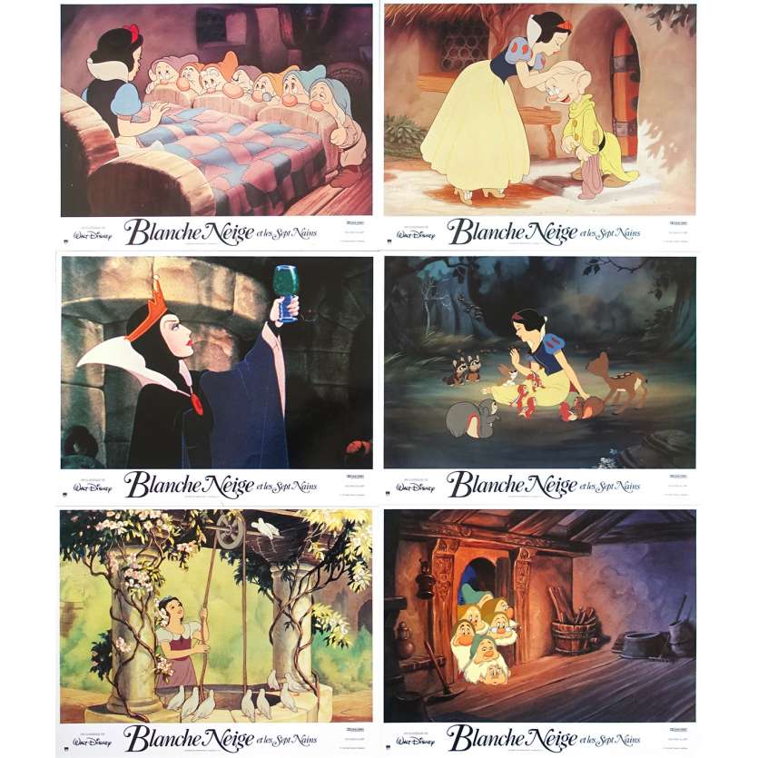 BLANCHE NEIGE ET LES 7 NAINS Photos de film x6 - 24x30 cm. - R1970 - Walt Disney, Walt Disney