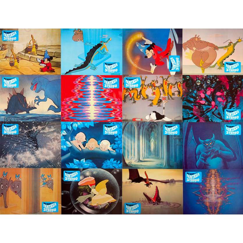FANTASIA Photos de film x16 - 21x30 cm. - R1990 - Deems Taylor, Walt Disney