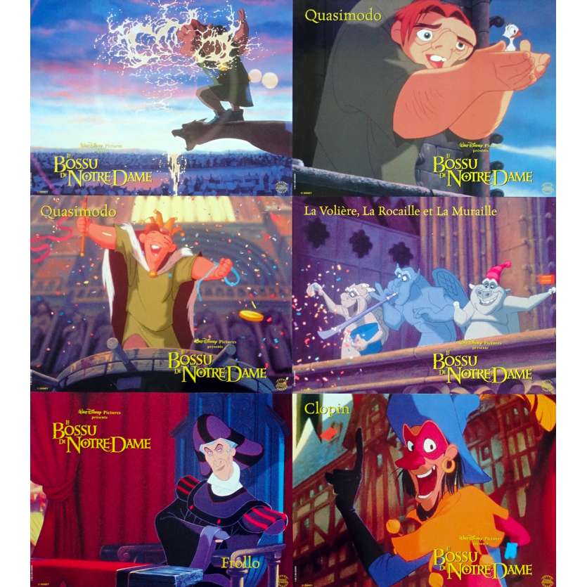 HUNCHBACK OF NOTRE DAME Original Lobby Cards x6 - 9x12 in. - 1996 - Disney, 0