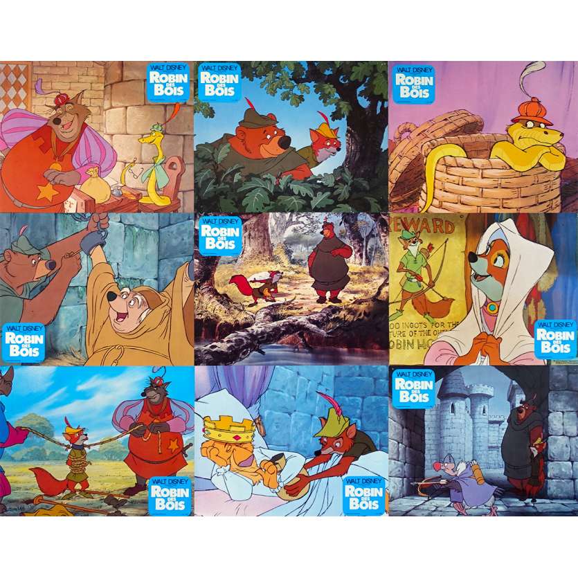 ROBIN DES BOIS Disney Photos de film Jeu B - x9 - 24x30 cm. - 1973 - Brian Beford, Walt Disney