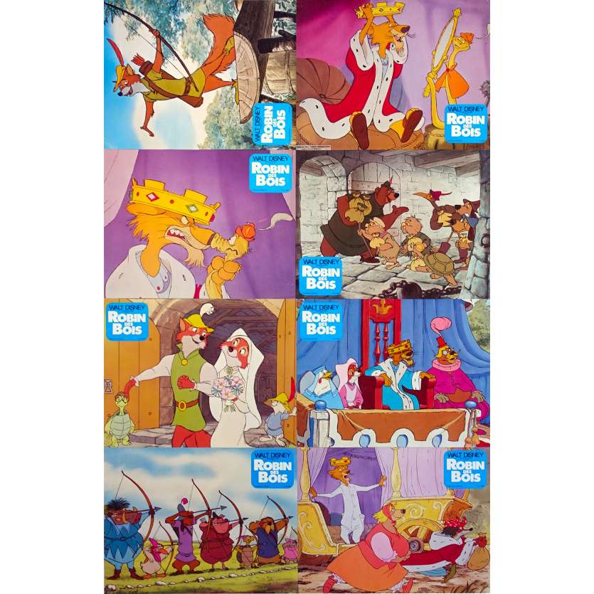 DISNEY'S ROBIN HOOD Original Lobby Cards Set A - x8 - 10x12 in. - 1973 - Walt Disney, Brian Beford
