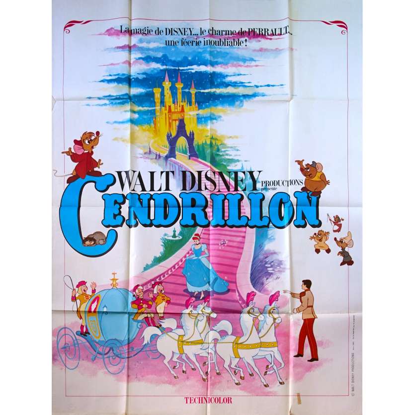 CENDRILLON Affiche de film  - 120x160 cm. - R1970 - Ilien Woods, Walt Disney