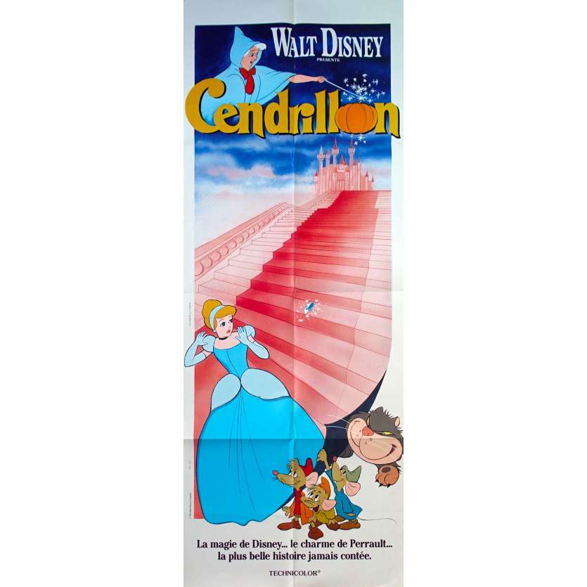 CENDRILLON Affiche de film  - 60x160 cm. - R1980 - Ilien Woods, Walt Disney