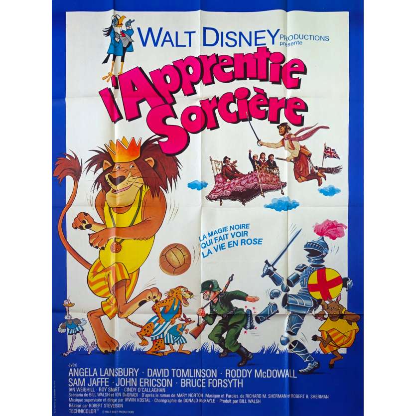 L'APPRENTIE SORCIERE Affiche de film  - 120x160 cm. - 1971 - Angela Lansbury, Robert Stevenson