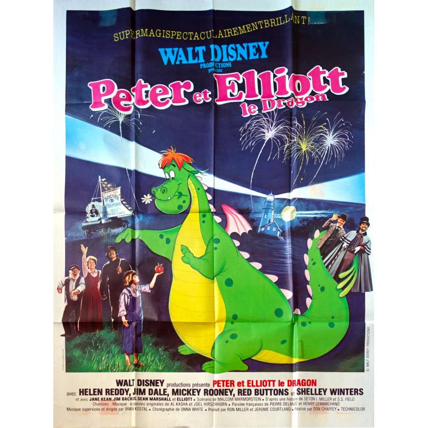 PETER ET ELLIOTT LE DRAGON Affiche de film  - 120x160 cm. - 1977 - Sean Marshall, Walt Disney
